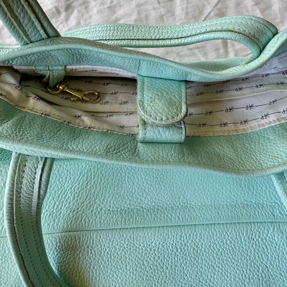 FRESHLY PICKED Original Leather Carryall Bag - Baby Blue - Great Condition - Picture 5 of 16